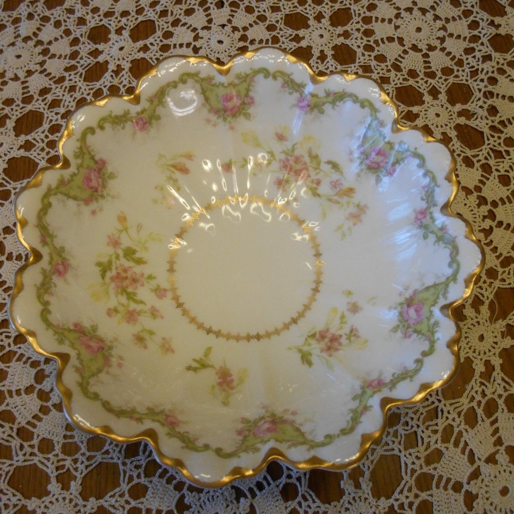 Haviland Limoges France Footed Shallow Bowl